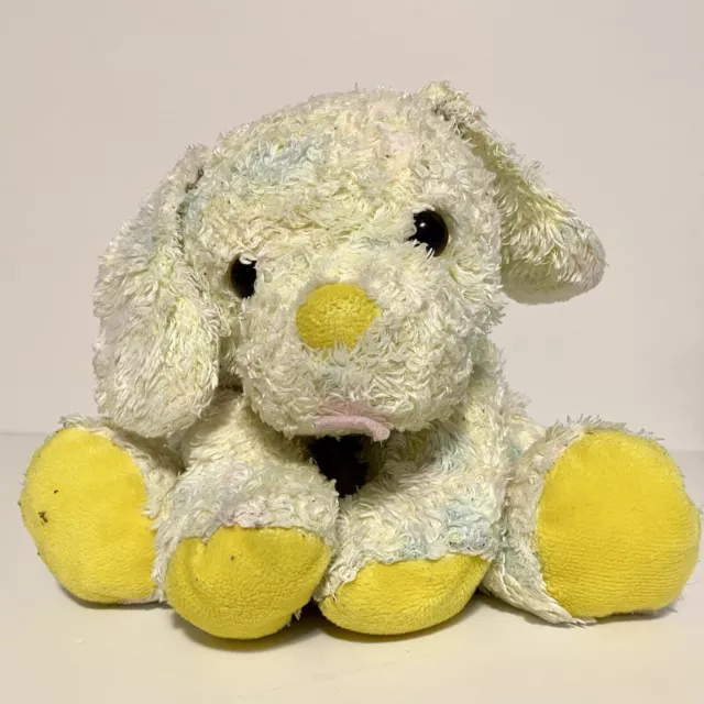 Walmart Puppy Dog Yellow Pastel Spotted Floppy Plush Stuffed Animal Toy Vintage