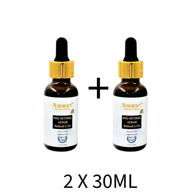 Ammuri Rétinol 2.5 Vitamine A Sérum Visage Anti-âge Rides Collagène Acné Liquide