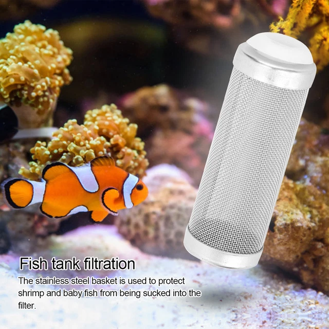 5 Pcs Stainless Steel Aquarium Filter Inflow Inlet Mesh Basket Shrimp Protec Hbh