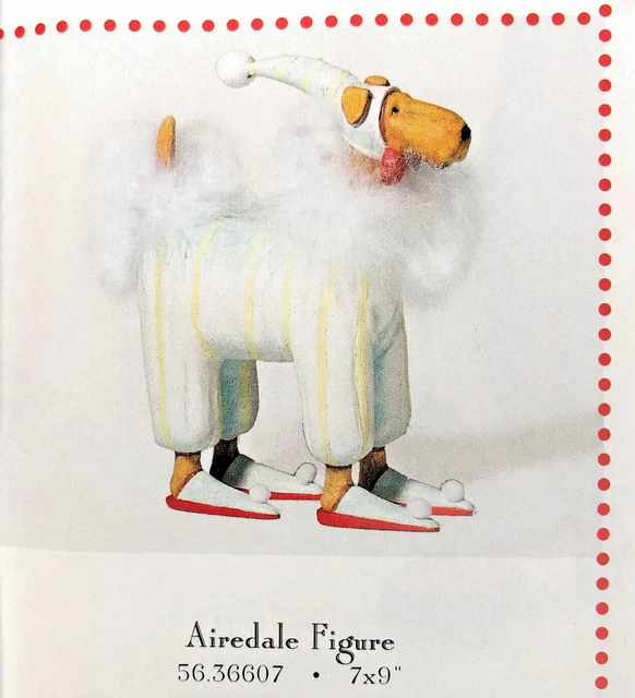 Krinkles AIREDALE FIGURE in PJs terrier  ~ Patience Brewster ~ NEW in box Dept56