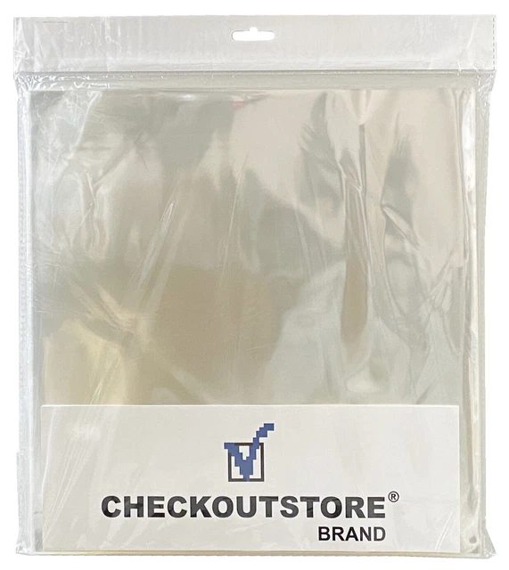 100 Clear Plastic OPP for 12" Vinyl 33 RPM Records (Outer Sleeves)