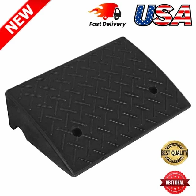 Rubber Curb Ramp 5.3" Rise Heavy-Duty Threshold Ramps Driveway Ramps Wheelchair