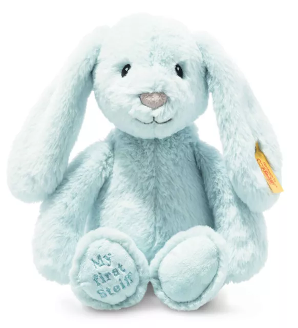 Mon Premier Steiff Hoppie Lapin - Bleu Peluche Câlin Bébé Bunny Peluche - 242335