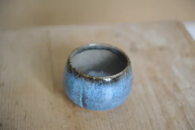 Peter Sparrey - Studio Pottery - Yunomi Tea Bowl - Blue Grey Glaze - Signed