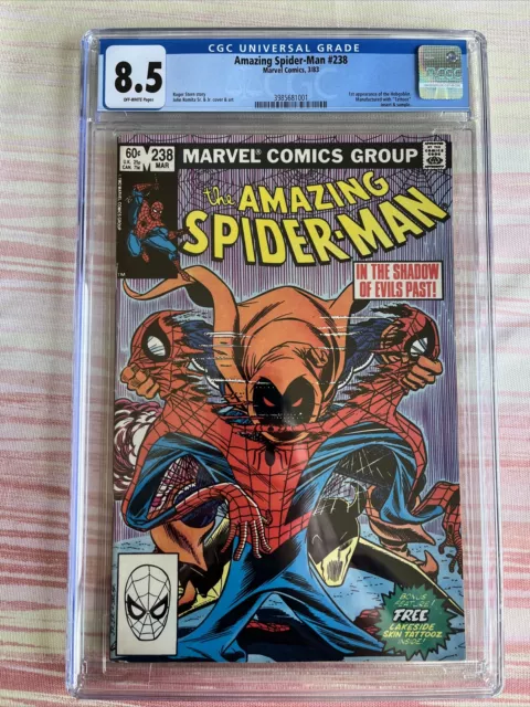 AMAZING SPIDER-MAN #238 CGC 8.5  1st app Hobgoblin w/TATTOOZ insert & sample