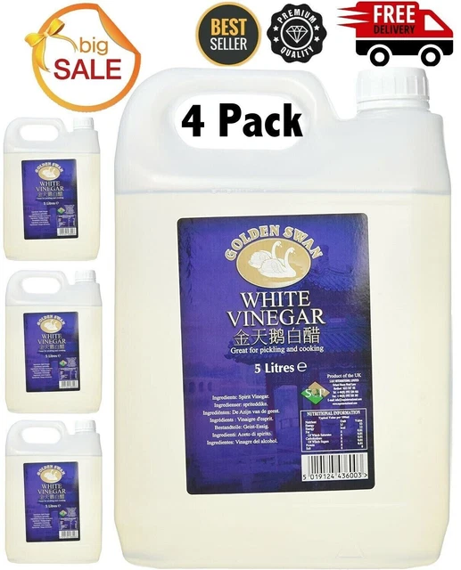 Pack Of 4 20 Liter White Vinegar 5 L Bulk Buy Total Food Clean Weed Killer Best.