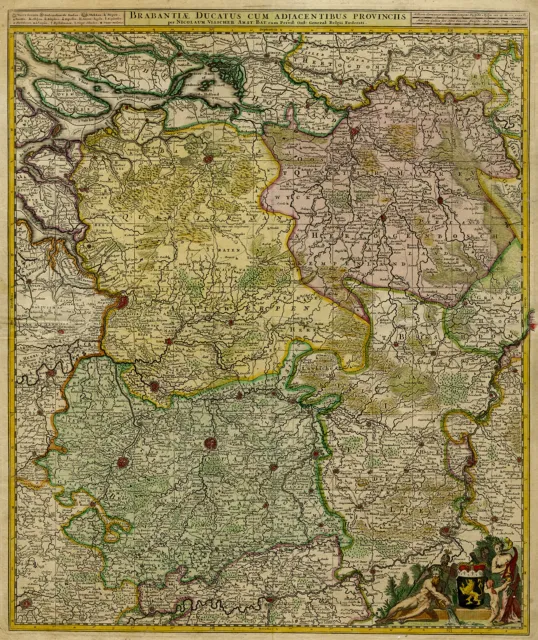 Antique Print-BRABANTIAE-BRABANT PROVINCE-N. Visscher II-1683