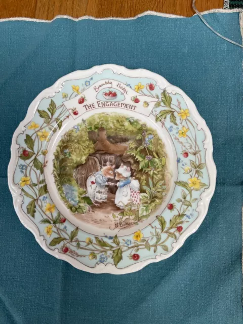 Royal Doulton Brambly Hedge The Engagement Plate 8” by Jill Barklem 1989