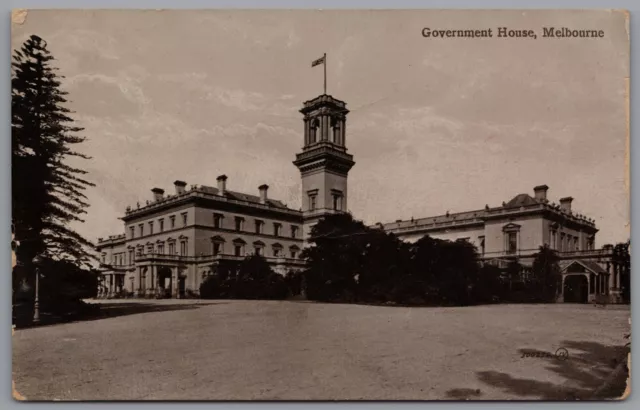 Government House Melbourne Australia Vintage Unposted Valentines Postcard