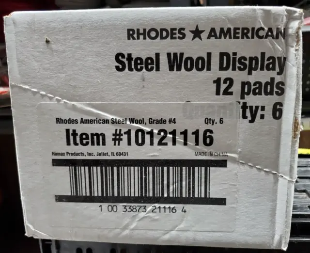 *BUNDLE* Rhodes American Grade #4 Steel Wool 6x12Packs #106107