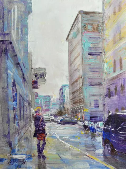 JAY JUNG - Original Painting Impressionism Collectible Cityscape New York City JAY JUNG - Original Painting Impressionism Collectible Cityscape New York City