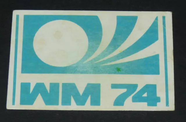 #3 Embleme Wm74 Recuperation Panini Football München 74 Munich 1974 Wm74