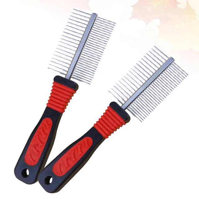 2pcs Pet Kämme für Katzen Edelstahl Haustier Kamm Hund Haar Kamm