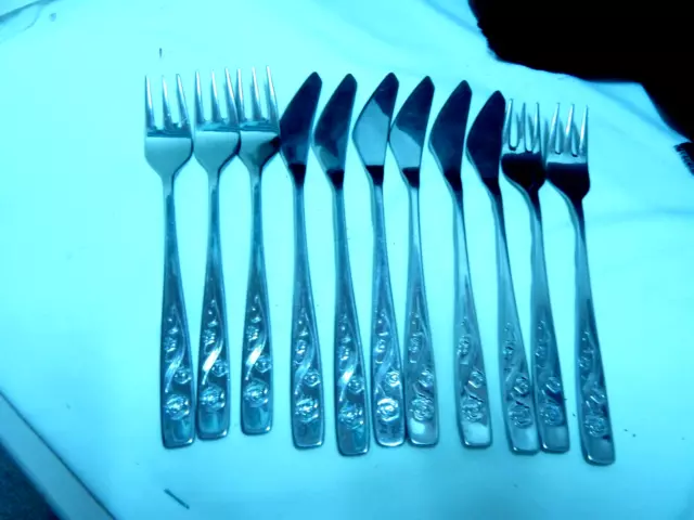 Set Of Retro Stainless Steel Fish Cutlery By Arthur Price, Mason Pattern
