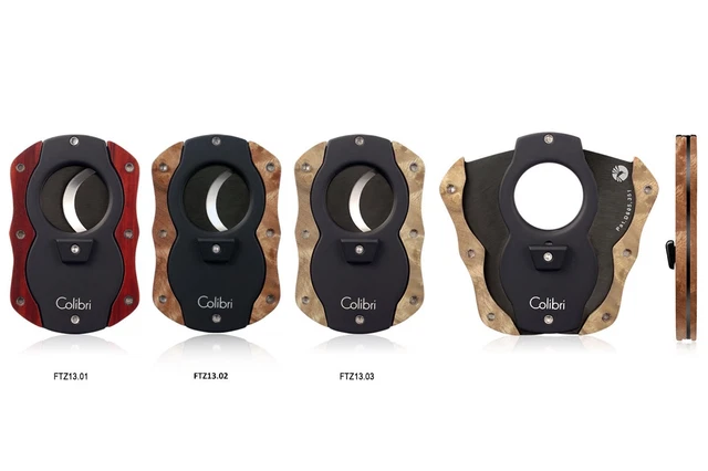 Tagliasigari Colibri Cut Wood Doppia Ghigliottina Cigar Cutter Guillotine Ftz13