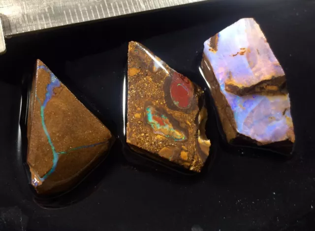 Australian Boulder Opal Rubs/preforms w color 60tcw (12gms)
