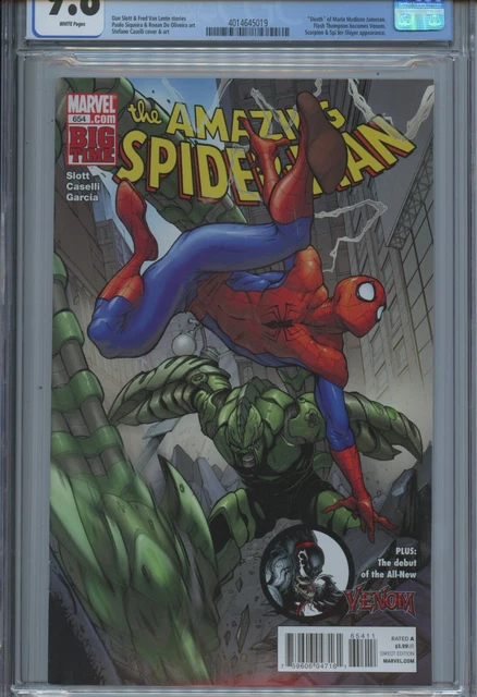 2011 Marvel Amazing Spider-Man #654 Flash Thomson Becomes Venom Cgc 9.8 Wp 2
