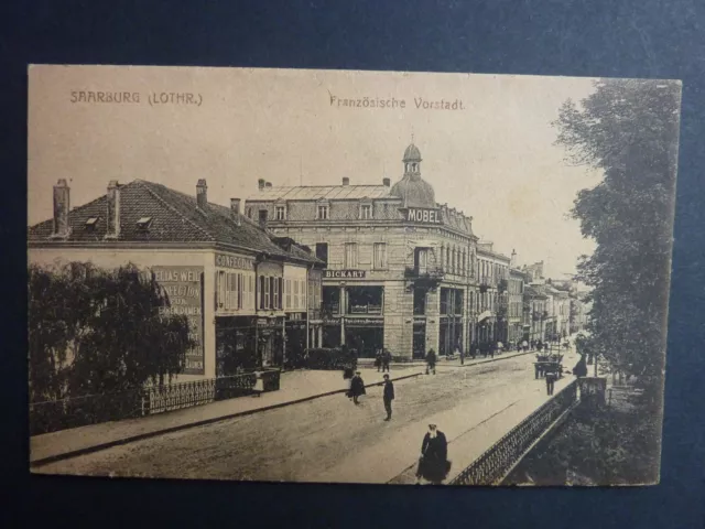 SARREBOURG Saarburg Moselle CPA 57 carte allemande magasin de meubles