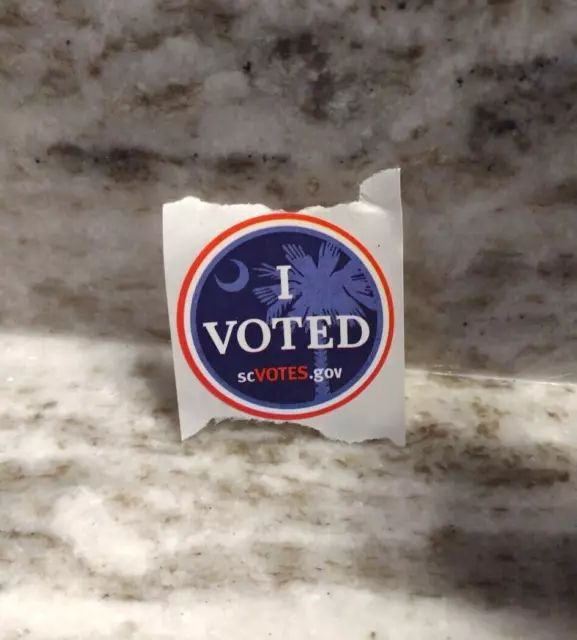 2024 - "I Voted" - South Carolina SC Palmetto Sticker 1.5"