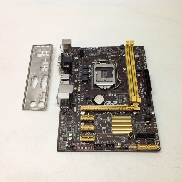Scheda Madre ASUS H81M-PLUS LGA 1150 - Micro ATX, DDR3, USB 3.0, HDMI, Testata E Funzionante