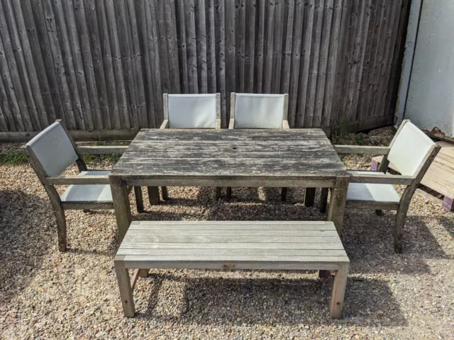 Garden Table, Bench and 4 Chairs - CS W39