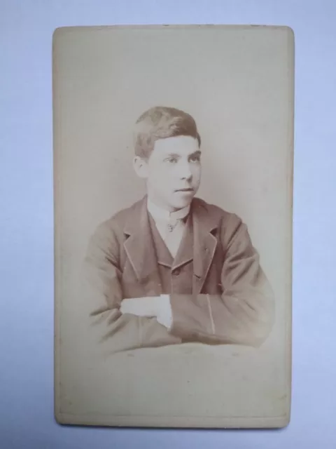 CDV Young Man Named Rowland H Pickering Portrait by Runicles & Sons Windsor