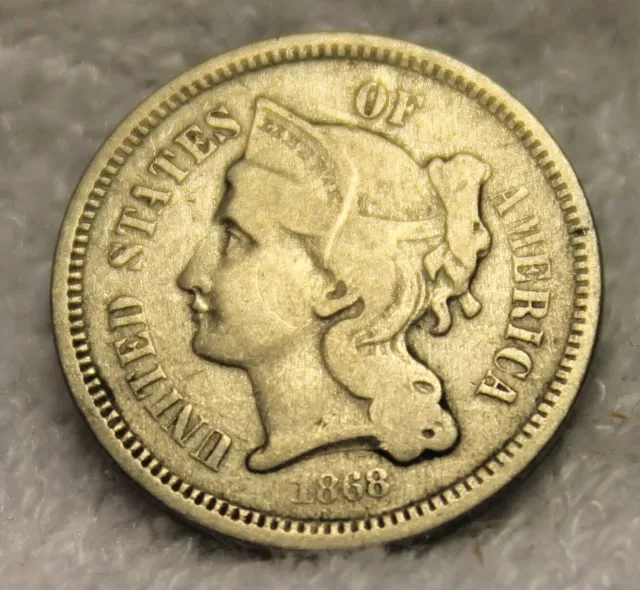1868 three cent nickel