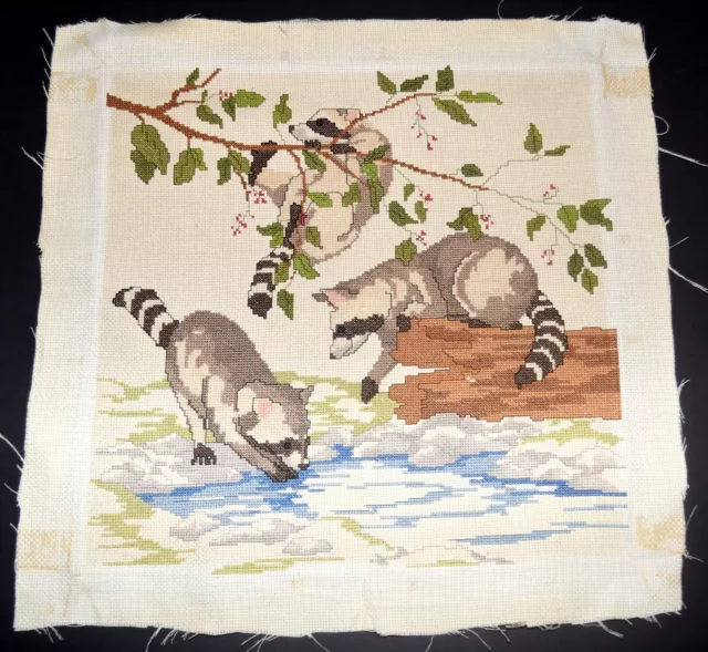"Bordado con aguja hecho a mano en EE. UU. talla 14"" x 14"