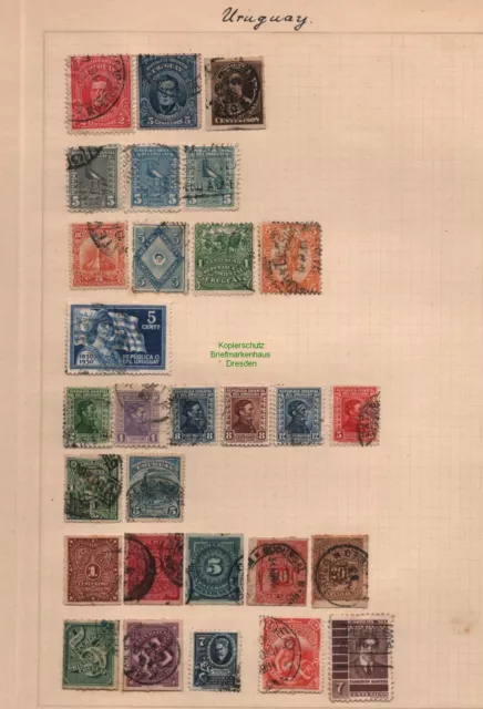 B12565 Uruguay alt gestempelt auf Blankoseite