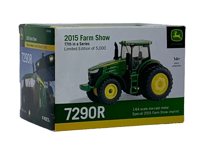 1/64 Ertl John Deere 7290R Mfd Tractor W/ Rear Duals  2015 Farm Show