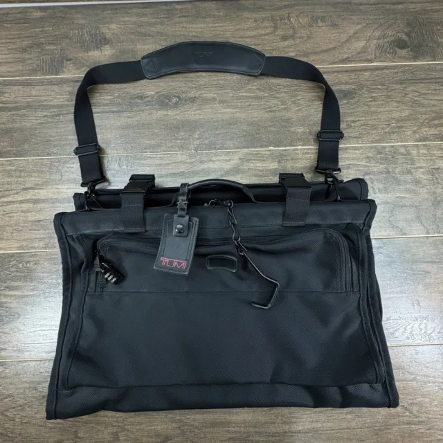 TUMI Garment Bag Black Ballistic Nylon Bi Fold Travel Luggage 236D3