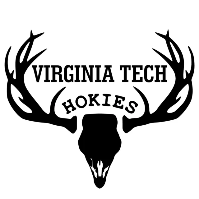 Deer Hunting Antler Truck or Car Window Decal Sticker Virginia Tech Hokies
