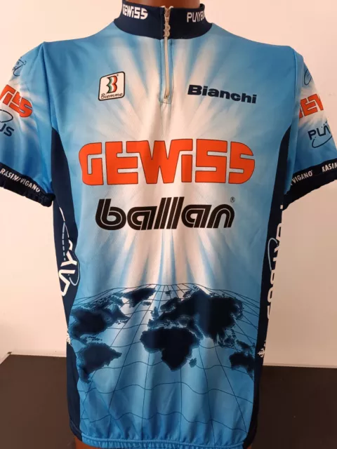 maglia ciclismo originale vintage team gewiss playbus bianchi tg XXXL