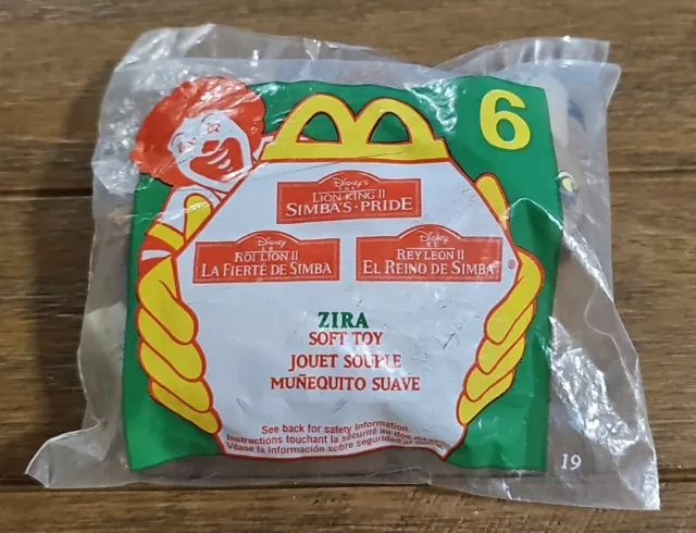 VINTAGE DISNEY'S THE Lion King II Simba's Pride McDonalds Soft Toy Zira ...
