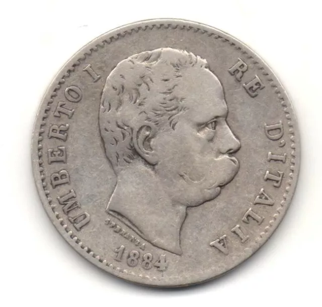 ITALIA  Regno 1884 - KM24 - Umberto I - 1 lira argento NC #S#WEU