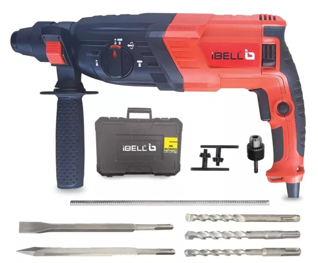 IBELL Rotary Hammer Drill RH26-26, 780W, Copper Armature, 900 RPM- Free Shipping
