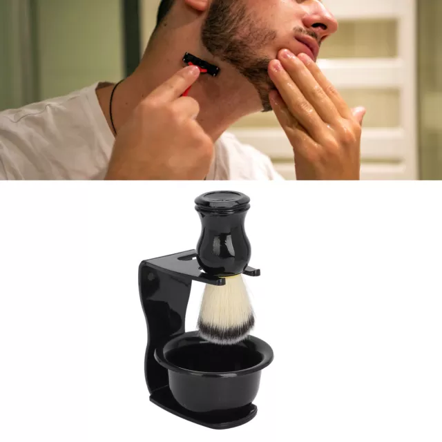 Beard Care Kit Pocket Beard Brush Mit Halter Und Seifenschale Männer Hair Se NEW