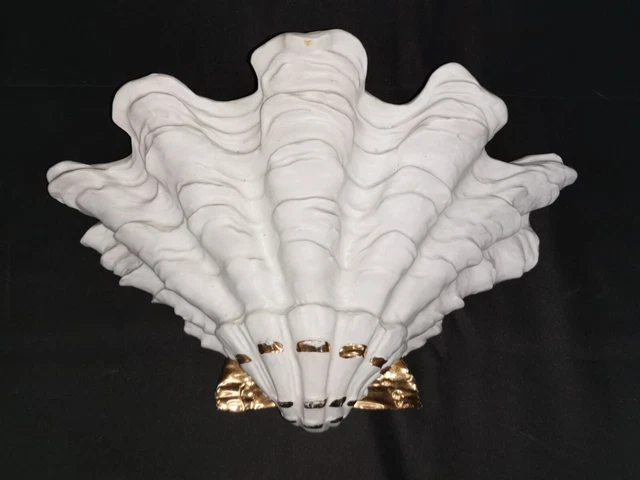 Superbe Applique murale Porcelaine de PARIS en Forme Coquillage . vintage lamp