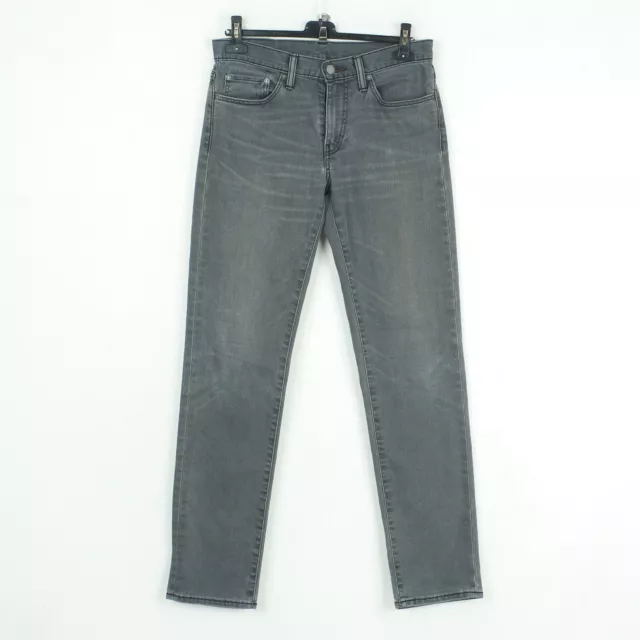 Levi's Strauss 511 Uomo W31 L34 Slim Fit Dritto Grigio Jeans Denim Pantaloni