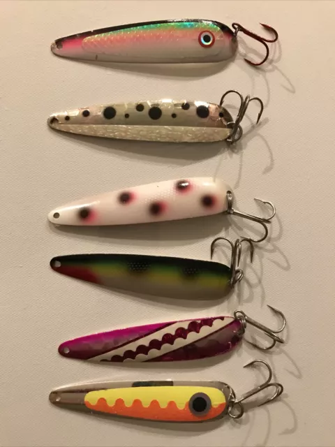 LOT OF 6 Salmon Spoons Lures Northern King Nk28 Pro King Andy