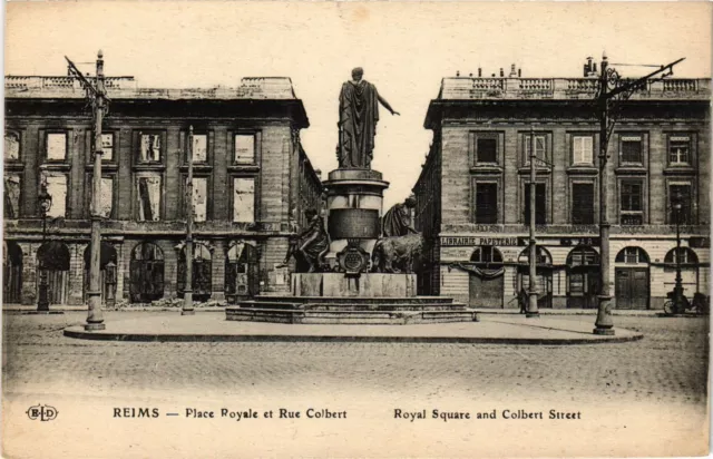 CPA AK Militaire - Reims - Place Royale and Rue Colbert - Ruins (698328)