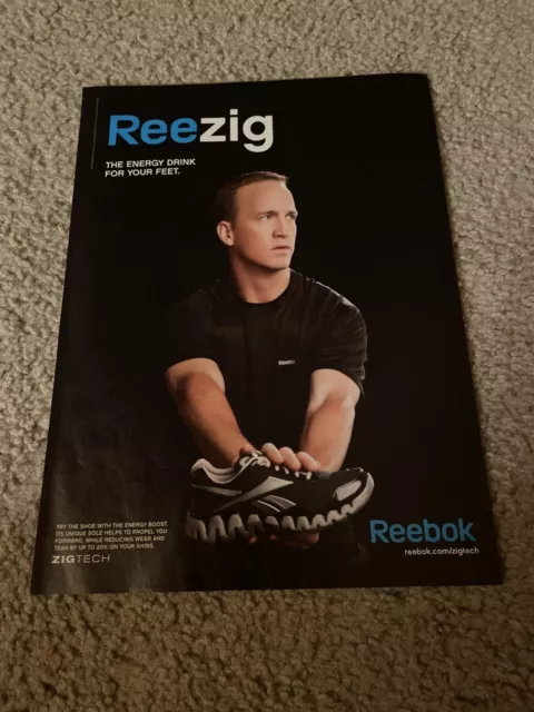 Vintage PEYTON MANNING REEBOK REEZIG Poster Print Ad "ENERGY DRINK FOR YOUR FEET