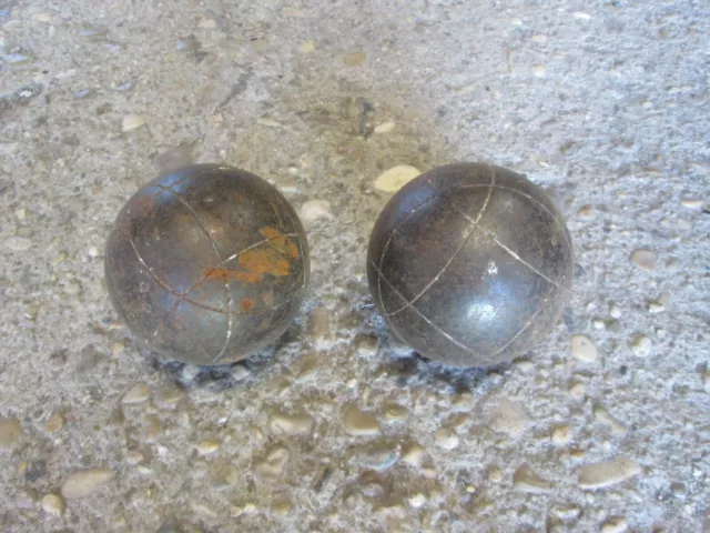 2 Boules De Petanque Ancienne Obut 86L