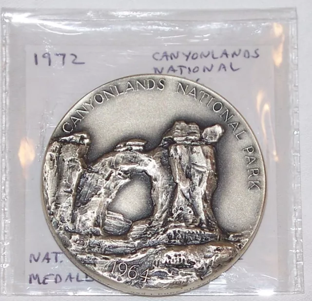 1972 Canyonlands National Park Silver Medal Medallic Art Company .999 Silver