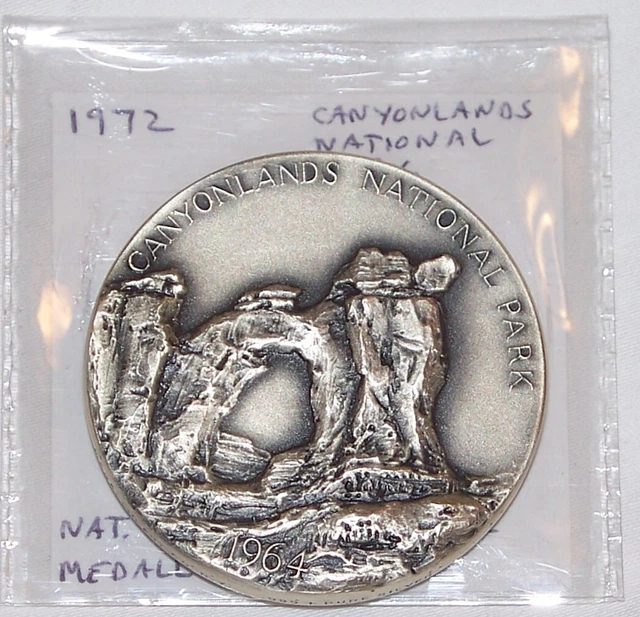 1972 Canyonlands National Park Silver Medal Medallic Art Company .999 Silver