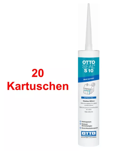 OTTOSEAL S 10 20 x 310ml Das Glasbau-Silikon für die Verfugung an Glaselementen