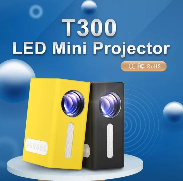 T300 1080P Home Cinéma Cinéma USB HDMI AV SD Mini Portable HD LED Projecteur