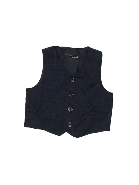 Unbranded Boys Black Tuxedo Vest 12 Months
