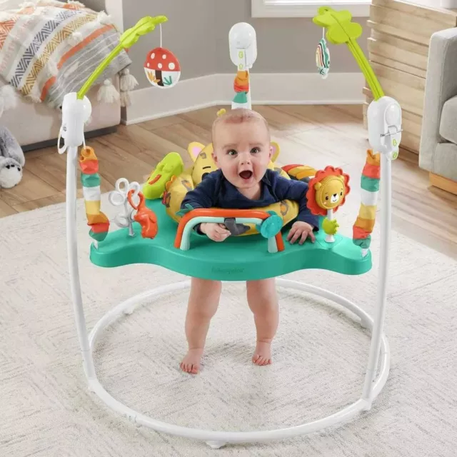 Fisher price jumperoo Leaping Leopard bouncer baby toy activity jumping Musical