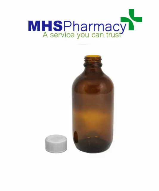 200 ml AMBER GLASS BOTTLES SYRUP COSMETIC AROMATHERAPY PHARMACEUTICAL